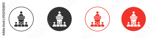 Lecture icon. Black style vector icons. Isolated sign symbol