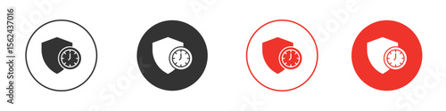 Long term icon. Black style vector icons. Isolated sign symbol