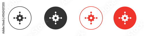 Microservices icon. Black style vector icons. Isolated sign symbol