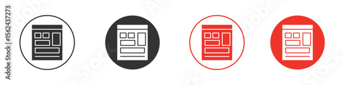 Mood board icon. Black style vector icons. Isolated sign symbol