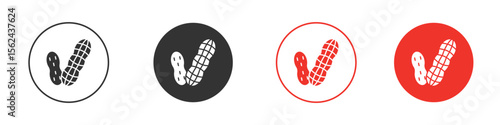 Peanut icon vector, Symbol, logo illustrations