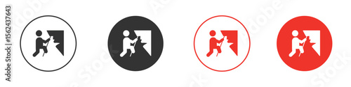 People Climbing icon. Black style vector icons. Isolated sign symbol