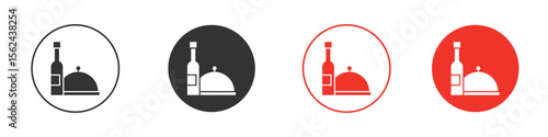 Room service icon. Black style vector icons. Isolated sign symbol