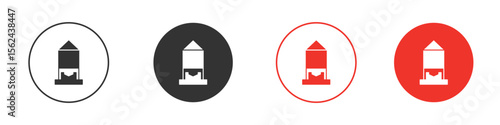 Silo icon. Black style vector icons. Isolated sign symbol