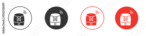 Smart speaker icon. Black style vector icons. Isolated sign symbol