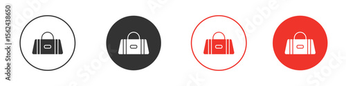 Sports bag icon. Black style vector icons. Isolated sign symbol
