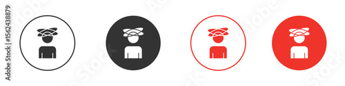 Stress icon. Black style vector icons. Isolated sign symbol