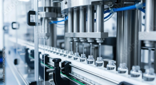 Serum production process using filling machines in manufacturing facilities