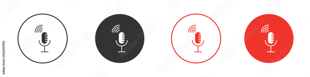 Voice recording icon. Black style vector icons. Isolated sign symbol Voice recording icon. Black style vector icons. Isolated sign symbol