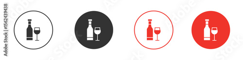 Vodka icon. Black style vector icons. Isolated sign symbol