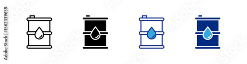 Oil Barrel icons set.eps