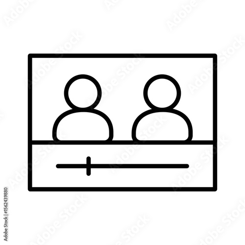 News Video Interview Icon Vector. Video Call Logo