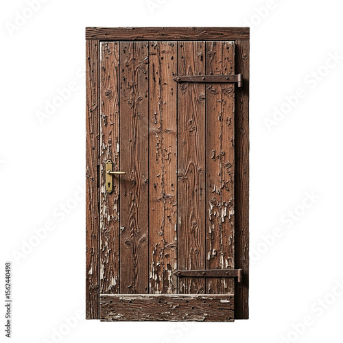 old wooden door isolated on white background,old wooden grocery door isolated on white background	