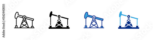 Oil Pump icons set.eps