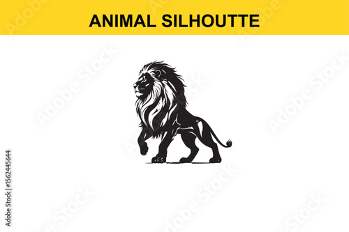 Lion Silhoutte vector editable changeable