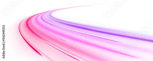 Expressway and vehicle headlights effect vivid speed motion and glowing light trails, cyberpunk-inspired data acceleration background with bright waves and vortex for PNG graphic design.	