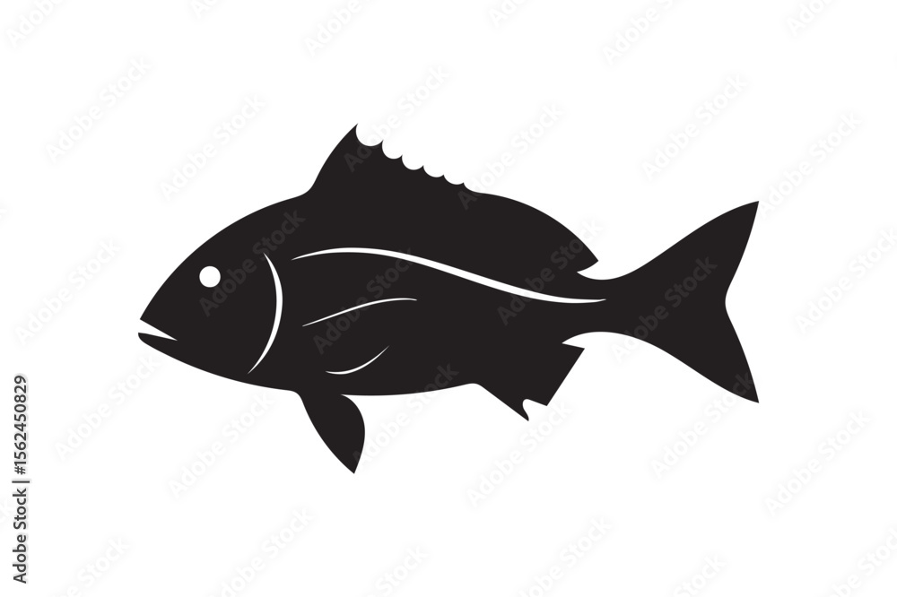 Obraz premium Grunt fish silhouette