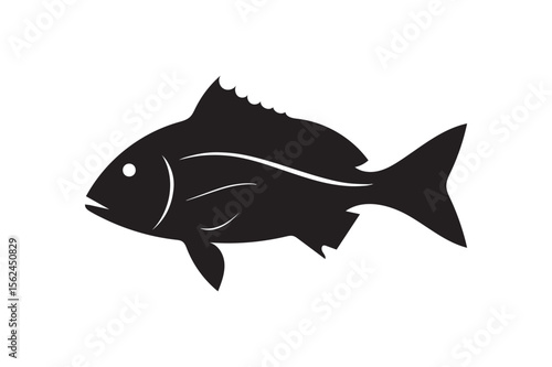 Grunt fish silhouette