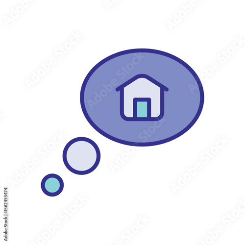 Dream House icon vector