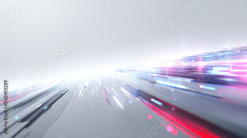 Futuristic Abstract Tech Background with Glowing Digital Light Textures