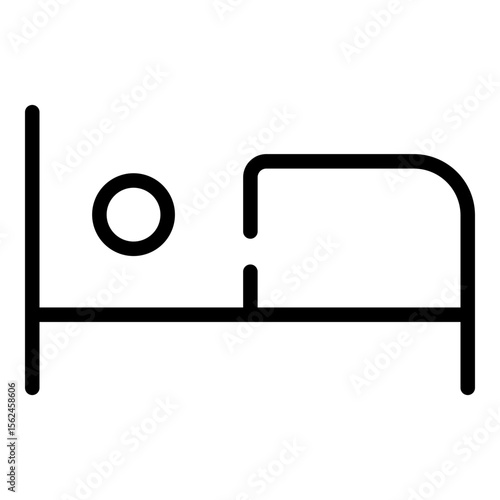 Hotel Building Accommodation Line Icon