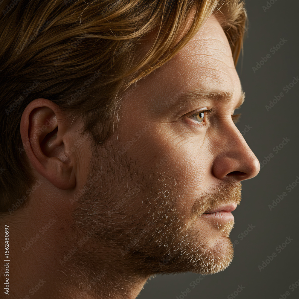 Obraz premium man profile portrait