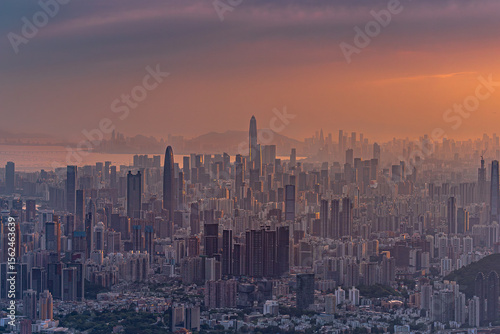 Canvas Print Singapore's Cityscapes from the Clouds