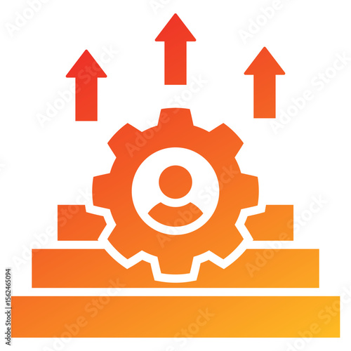 Skill Development Glyph Gradient Icon
