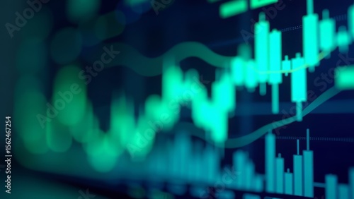 Wallpaper Mural Financial stock market candlestick chart data analysis Torontodigital.ca