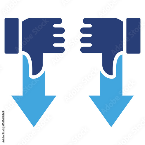 Disadvantage Two Color Icon