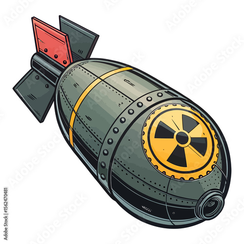 nuclear bomb rocket vector illustration isolated