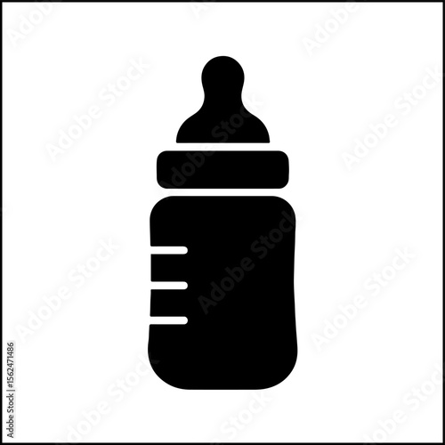 Baby bottle silhouette icon