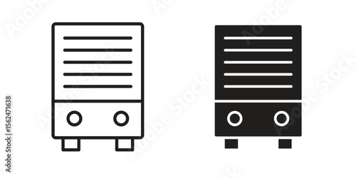 Air purifier icon Black and White Vector Graphic