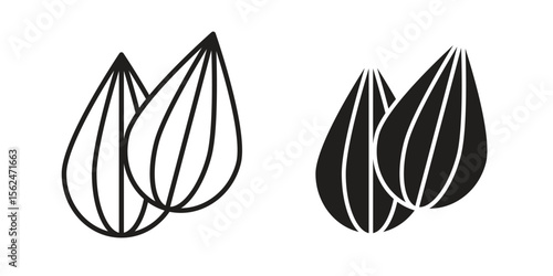 Almond icon vector, Symbol, logo illustrations