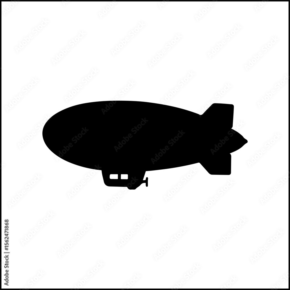 Fototapeta premium Blimp silhouette icon