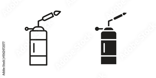 Blowtorch icon Black and White Vector Graphic