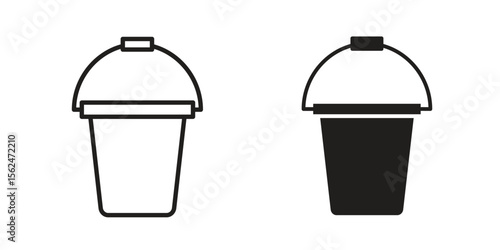Bucket icon vector, Symbol, logo illustrations