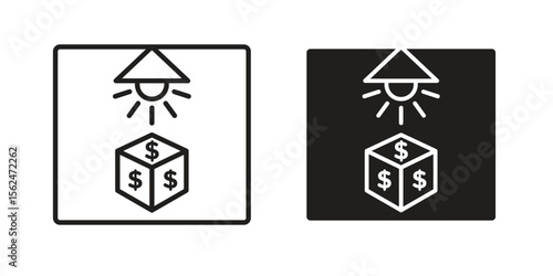 Business incubator icon Black and White Vector Graphic