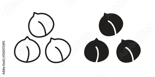 Chickpeas hummus icon Black and White Vector Graphic