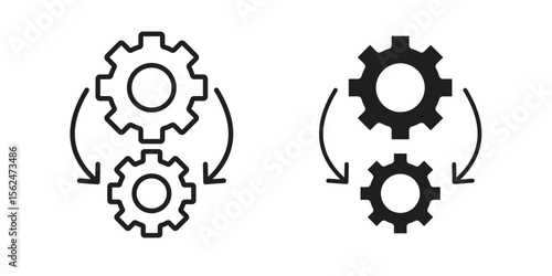 Devops icon Black and White Vector Graphic