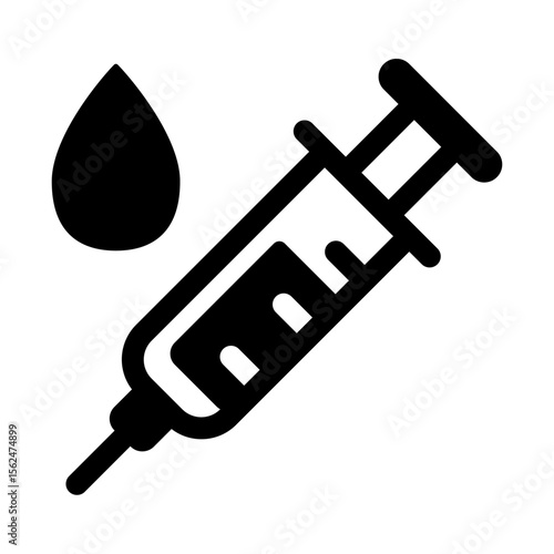 献血、採血、血液検査の医療アイコンイラスト