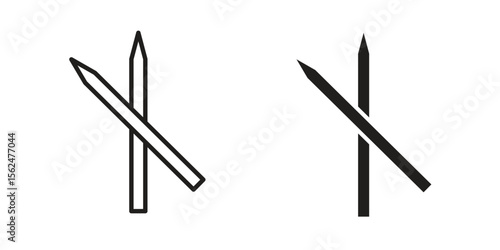 Toothpick icon Black and White Vector Graphic