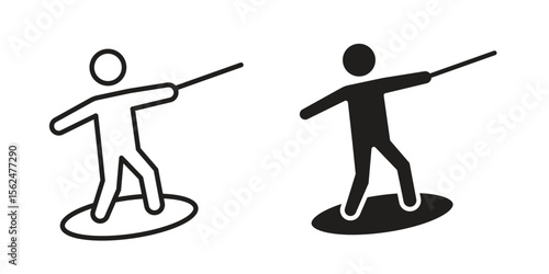 Wakeboarding icon Black and White Vector Graphic