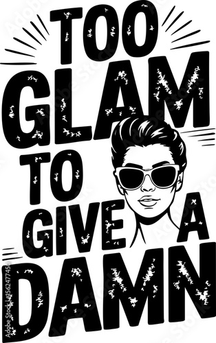 Too Glam to Give a Damn: Retro Woman with Sunglasses Vector