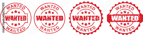 WANTED Label Badge – Vintage Western Style Vector Stamp