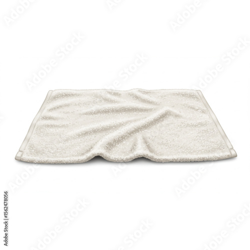 Soft white towel graphic, perfect for spa branding or cleaning product promotions, suitable for a fresh and minimalist design.