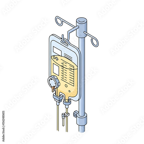 IV fluid drip representing hospital patient care.