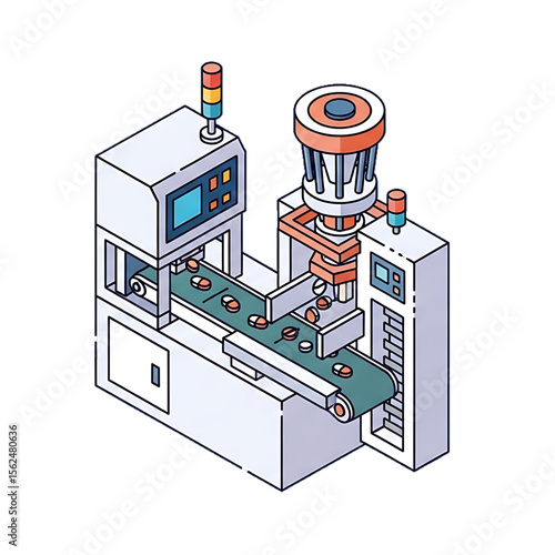 High-tech pharmaceutical factory or lab automation.