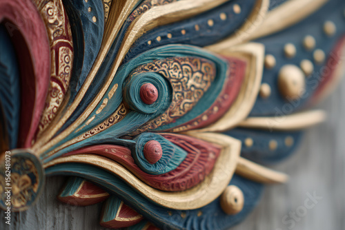 Wallpaper Mural Ornate decorative carved detail in close-up view Torontodigital.ca