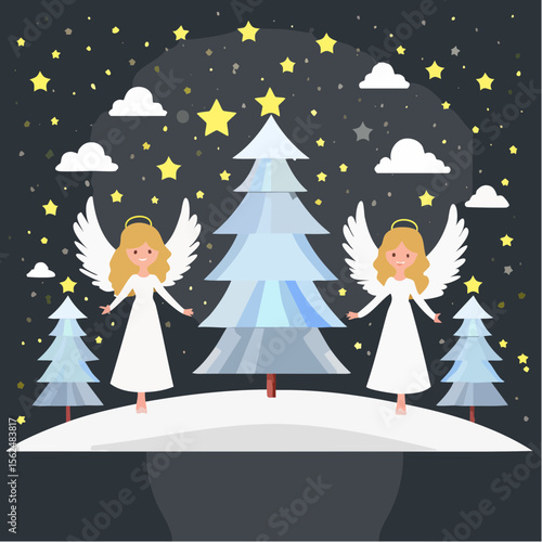 별이 빛나는 크리스마스의 밤, 에매랄드 트리와 꼬마 천사